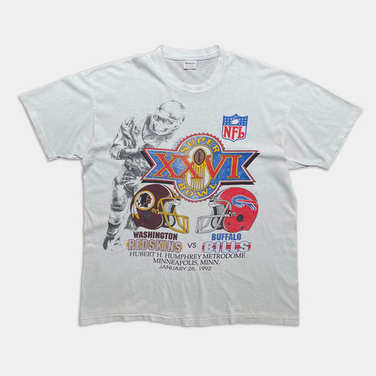 Superbowl XXVI Redskins vs Bills T-Shirt - 1992 - XL