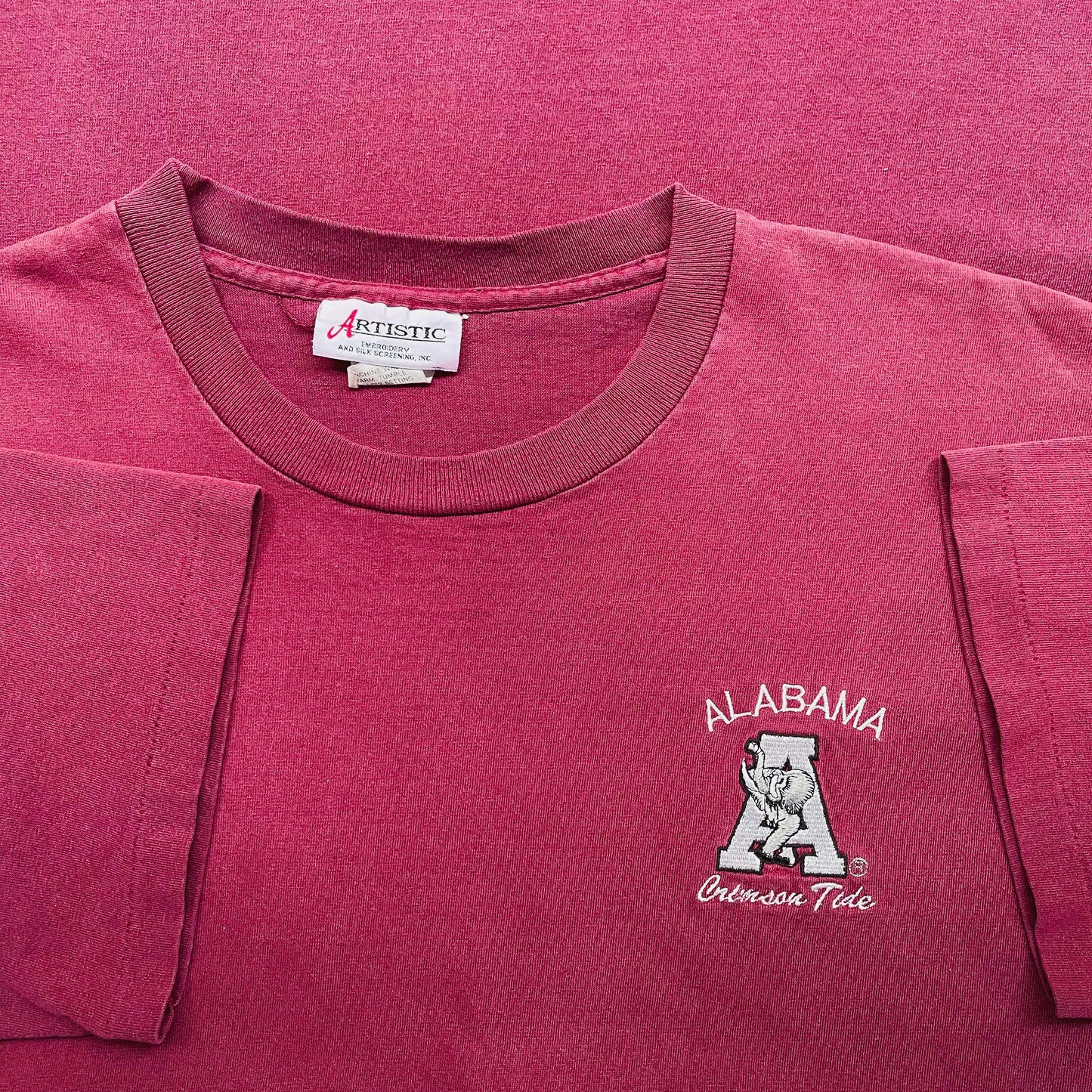 Alabama Crimson Tide Embroidered T-Shirt - 1990s - L