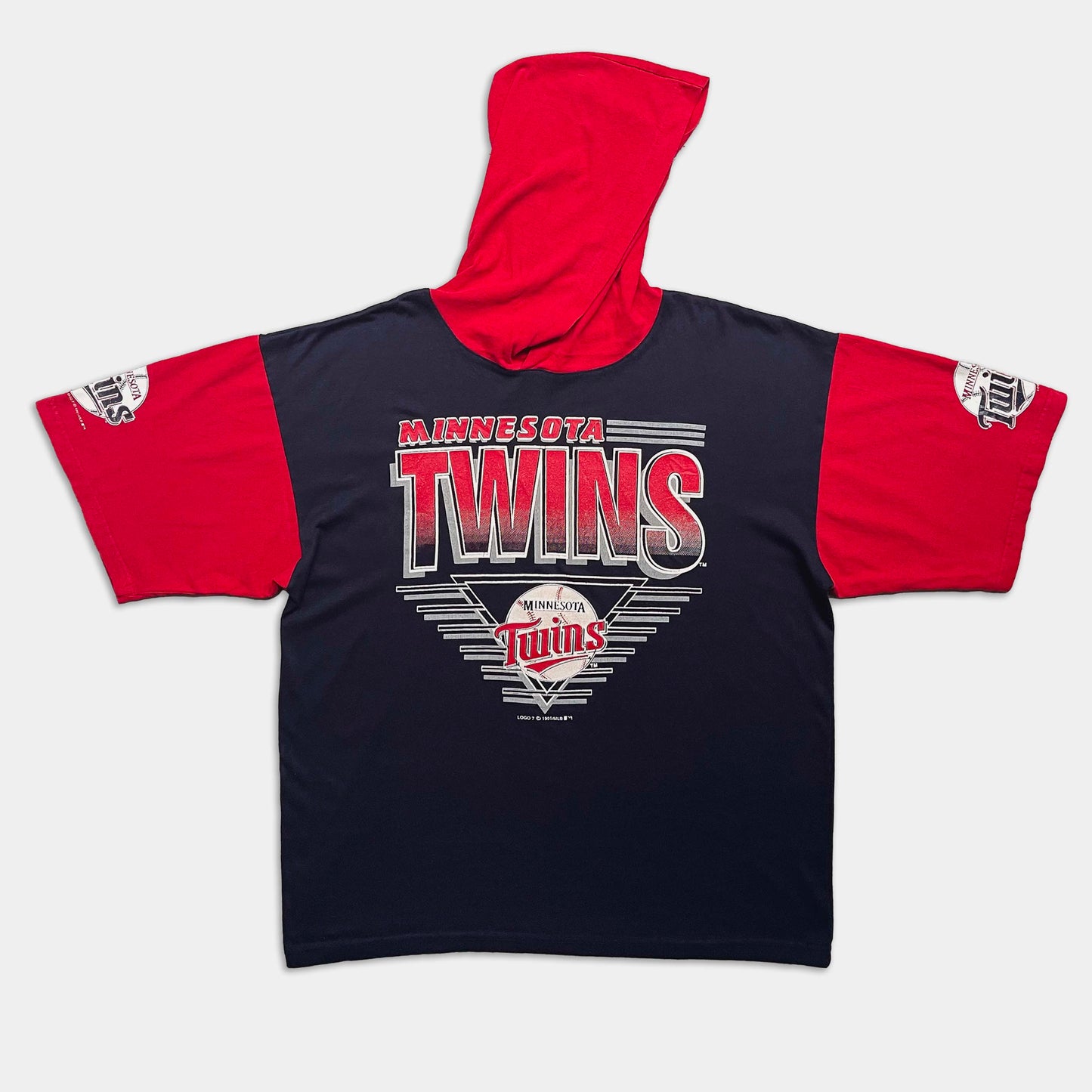 Minnesota Twins Hooded  T-Shirt - 1991 - XL