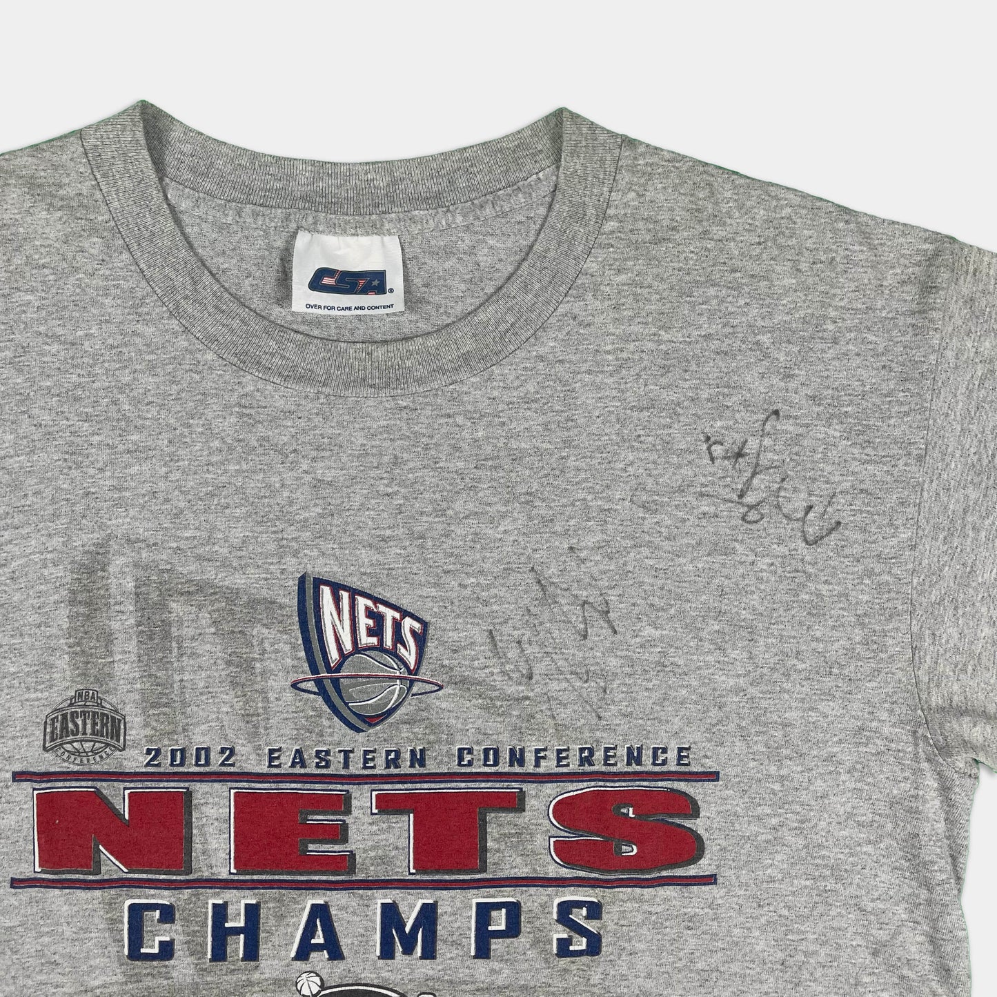 New Jersey Nets 2002 Signed Eastern Conference Champions T-Shirt - 2002 - L