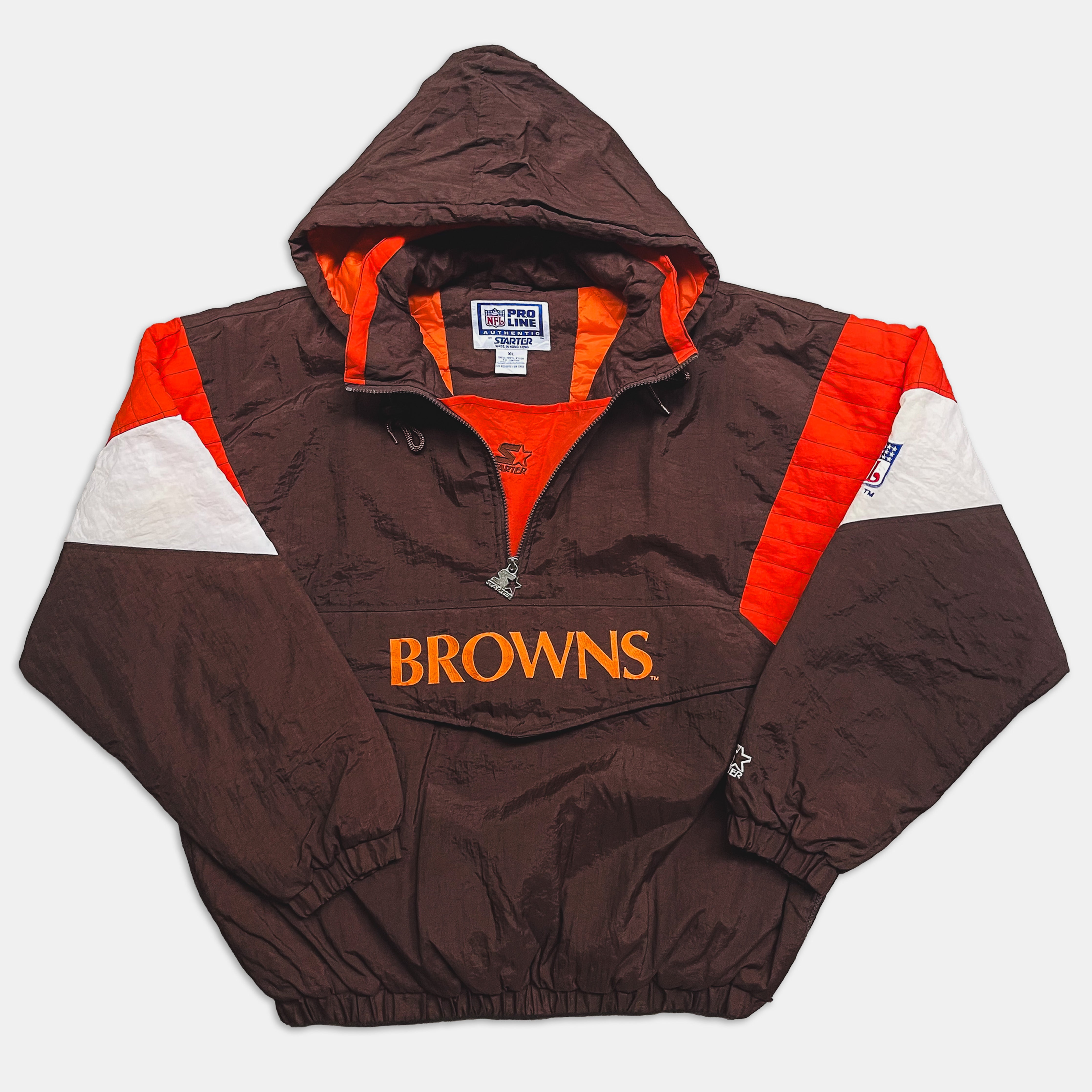 Browns pullover starter jacket hot sale