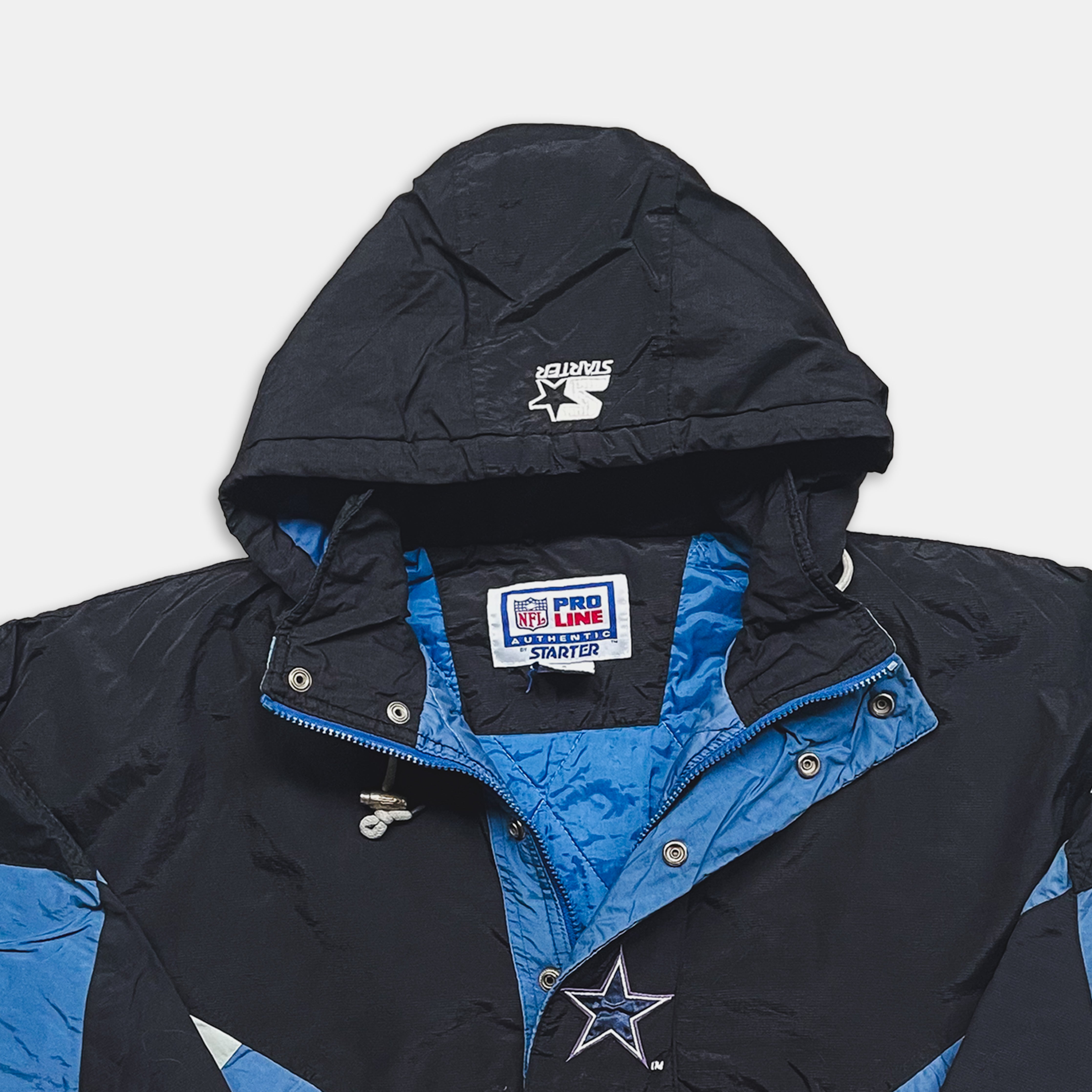 Mens Vintage 1990s Starter Dallas Cowboys Pullover Jacket Mens Vintage 1990s Starter Dallas Cowboys Pullover Jacket